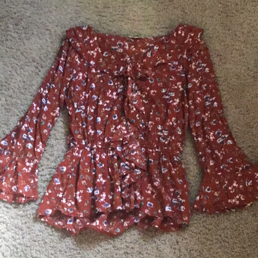 Floral Rust Women's Top